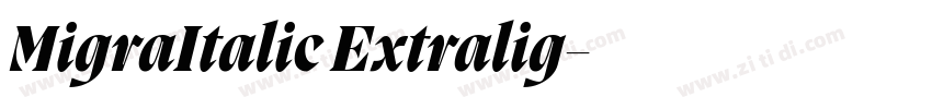 MigraItalic Extralig字体转换